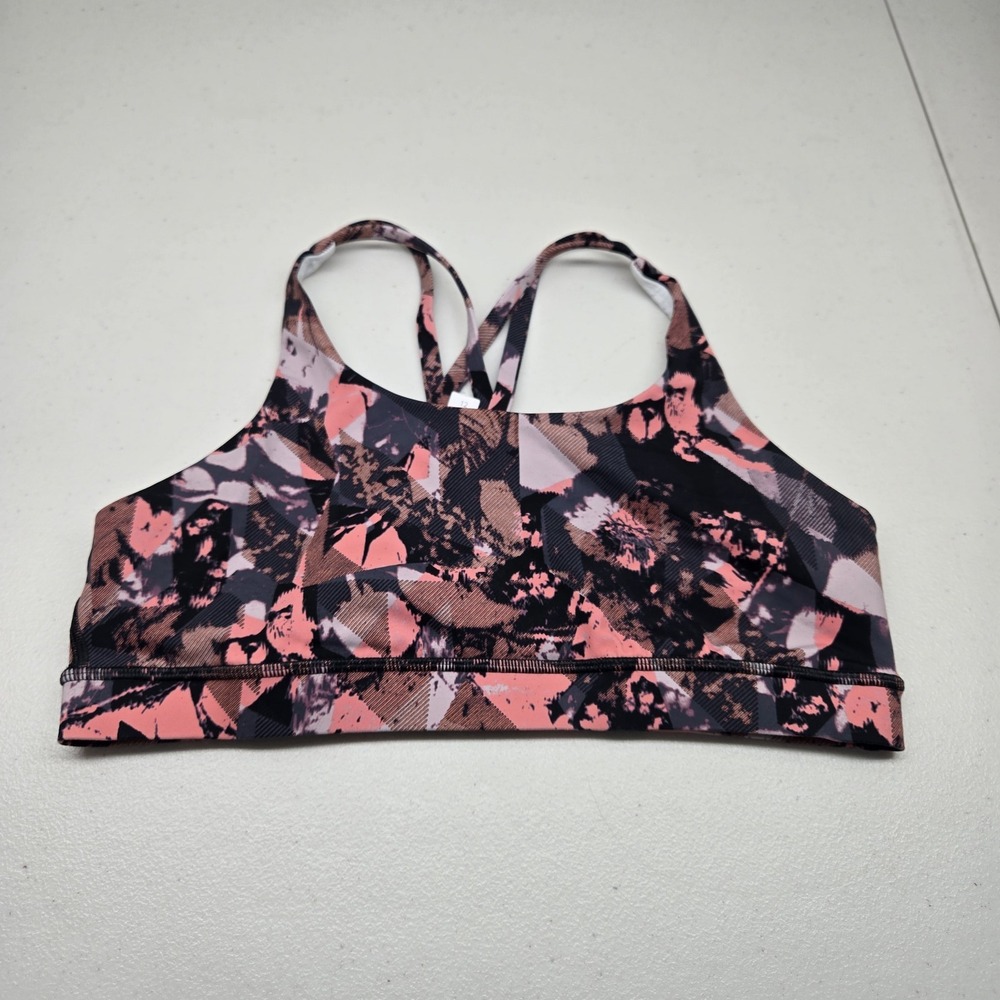 Lululemon Women Energy Sports Bra 12 Translucence Alpine Multi Crossback Nulux